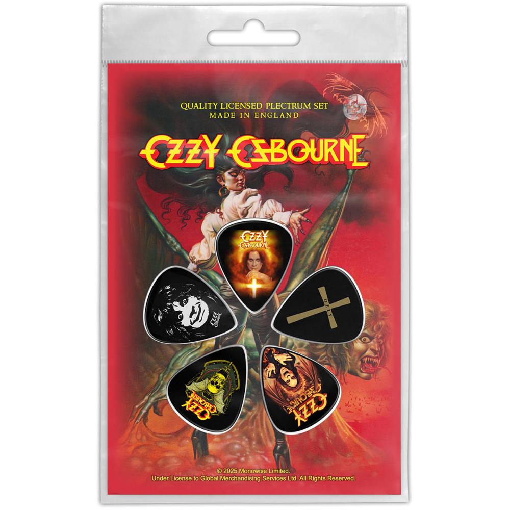Ozzy Osbourne - The Ultimate Sin Plectre - Lot de 5 - Noir